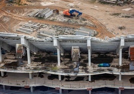 Las obras del Nou Mestalla.