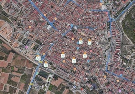 Mapa con las incidencias en Paterna
