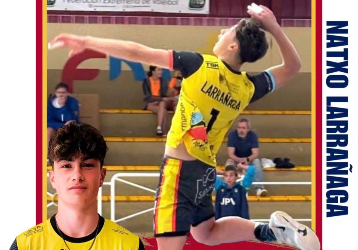 Natxo Larrañaga, convocado con la selección española sub-17 de voleibol.