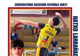 Natxo Larrañaga, convocado con la selección española sub-17 de voleibol.