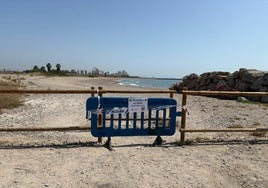 La playa de Massalfassar permanece cerrada al baño por aguas residuales.