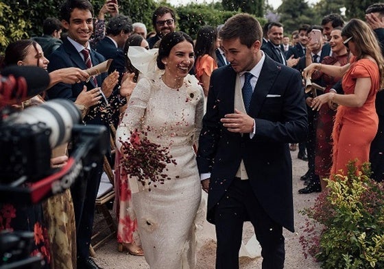Paloma Hernández y Marcos Vidal, en el Huerto de San Vicente.