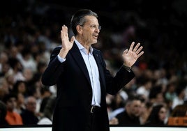 Pedro Martínez, durante el segundo partido de la final de la ACB.