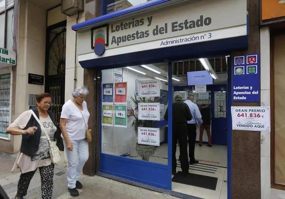 Una administración de Loterías en una imagen de archivo.