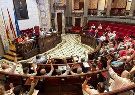 Asamblea de la EMTRE celebrada este lunes en el Ayuntamiento de Valencia.