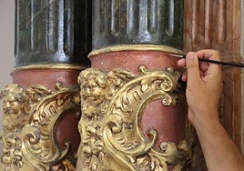 Trabajos de  mantenimiento en la ermita de Sant Roc y la Virgende la Cabeza.