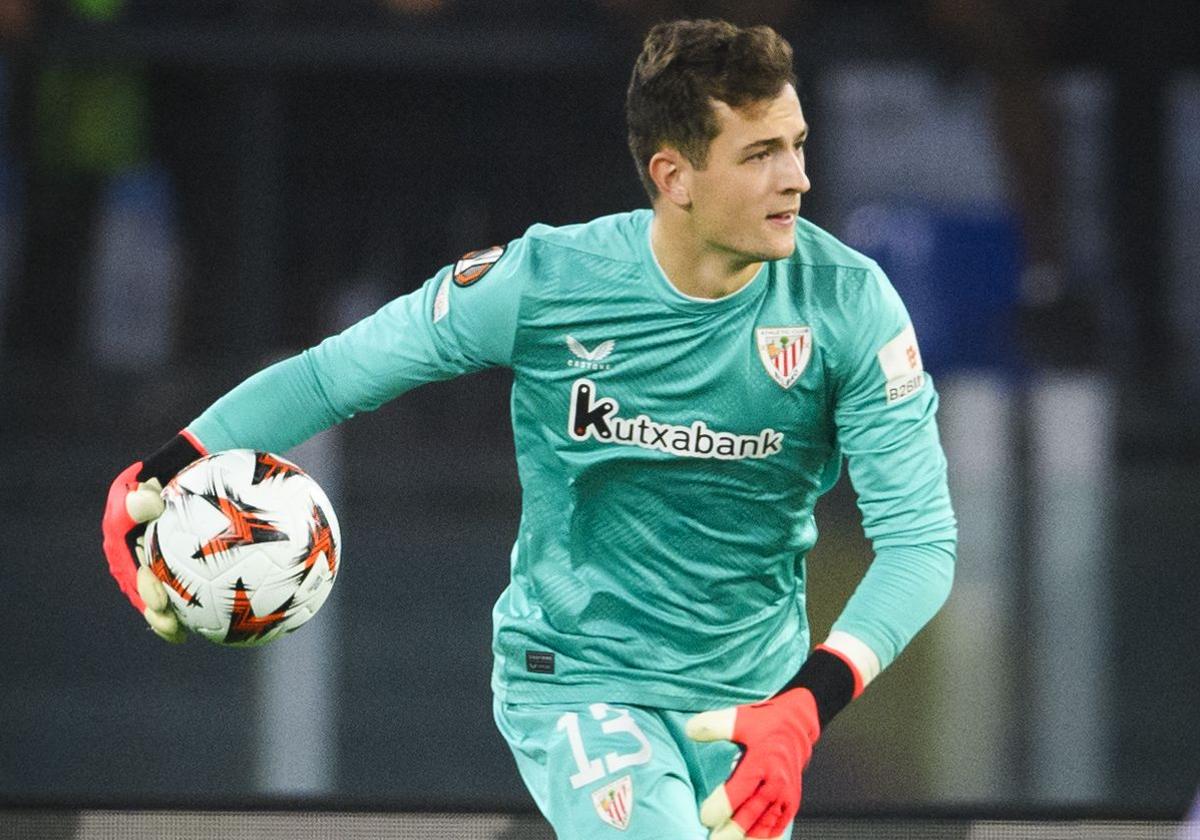 Julen Agirrezabala, en un partido de esta temporada.