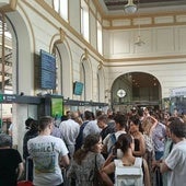 Estación de Valladolid Campo Grande esta tarde tras producirse el incidente.