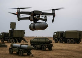Drones israelíes con las bombas que neutralizaron las bases antiáreas de Irán y que fueron escondidos en una sede secreta en el país islámico.