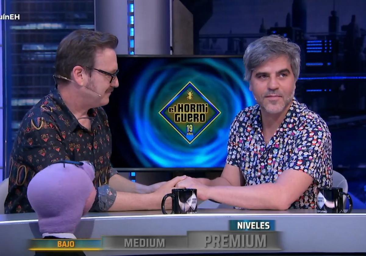 Ernesto Sevilla y Joaquín Reyes hoy en 'El Hormiguero'.