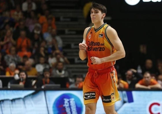 Lucas Marí, en un partido de Valencia Basket.