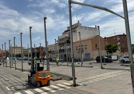Montaje del cohetódromo.
