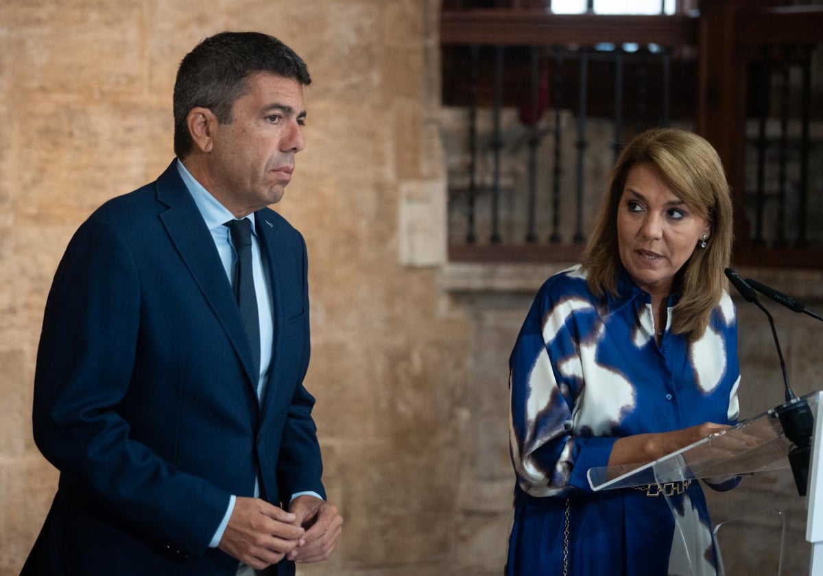 El president Carlos Mazón y la vicepresidenta Susana Camarero.