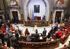 Pleno en el Ayuntamiento de Valencia.