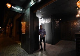 Lorenz Melero, a la puerta del Loco Club.