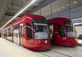 Dos trenes de Metrovalencia en una imagen de archivo.