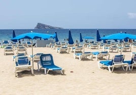Playa de Levante de Benidorm.