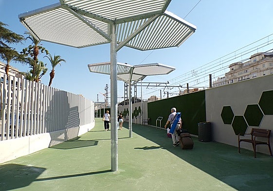 Figuración de la pasarela peatonal.