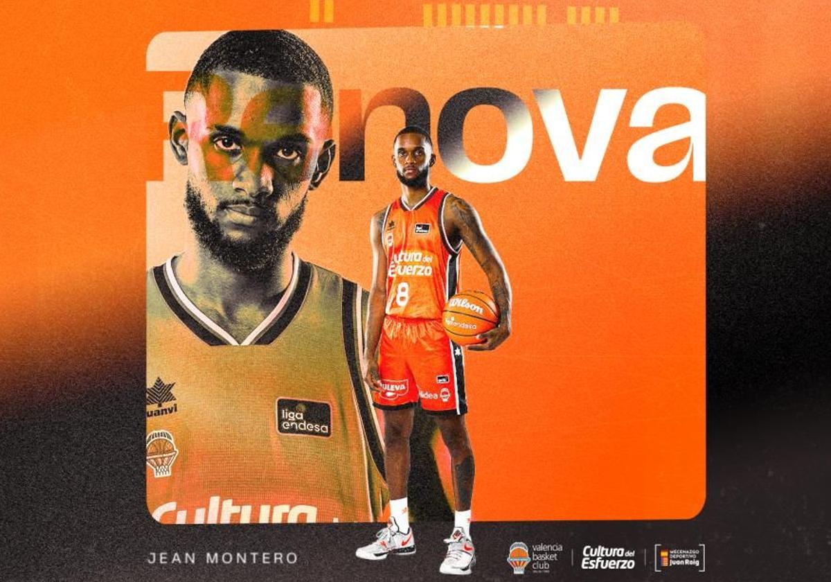 Cartel del anuncio de la renovación de Jean Montero.