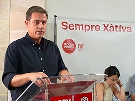 Roger Cerdà, en su alocución tras ser elegido secretario local del PSPV.