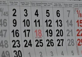 Un calendario en una imagen de archivo.