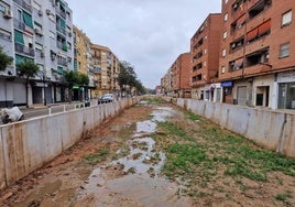 Tramo de la Saleta a su paso por el casco urbano de Aldaia.