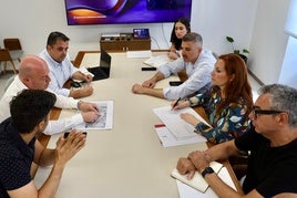 Un momento de la reunión.