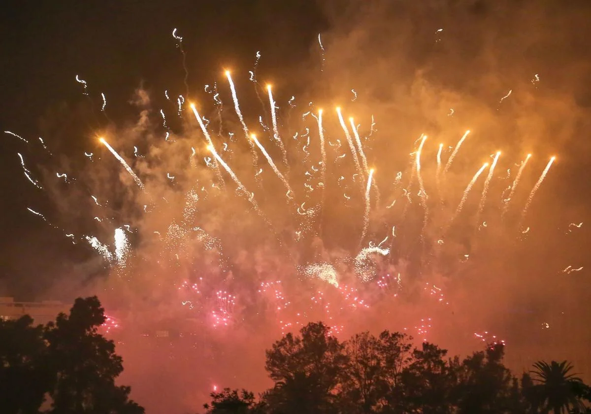 Imagen de archivo de fuegos artificiales.