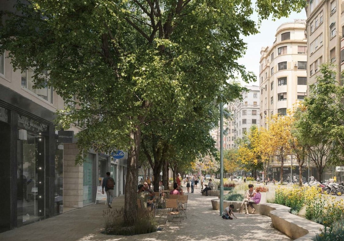 Recreación de la reforma de la avenida del Oeste y San Agustín.