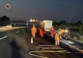 Camión ADR averiado en la A-7.