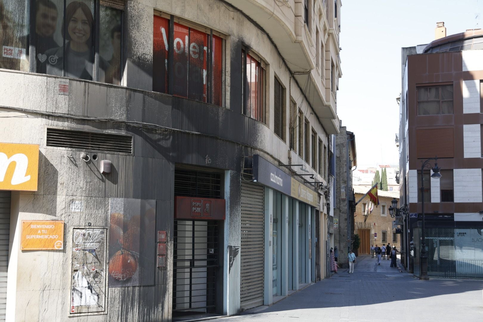 Vandalizan la sede del PSPV-PSOE en Valencia