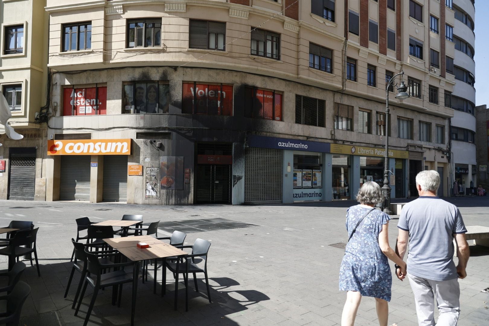 Vandalizan la sede del PSPV-PSOE en Valencia