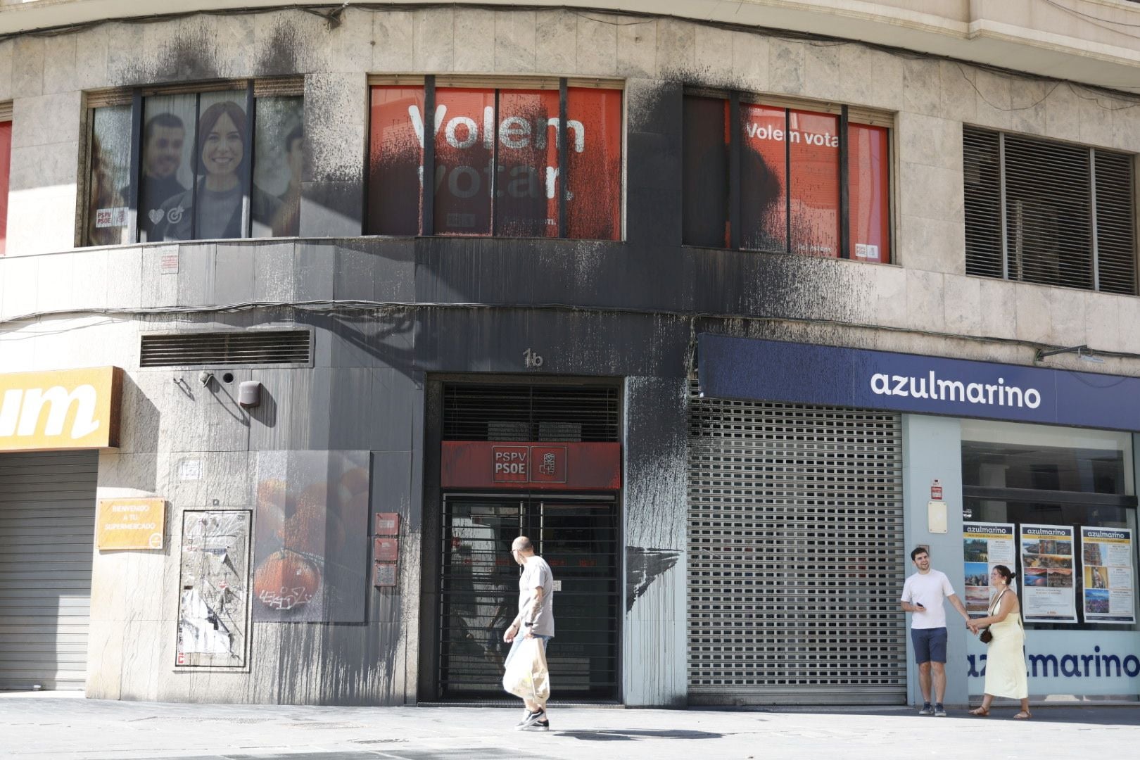 Vandalizan la sede del PSPV-PSOE en Valencia