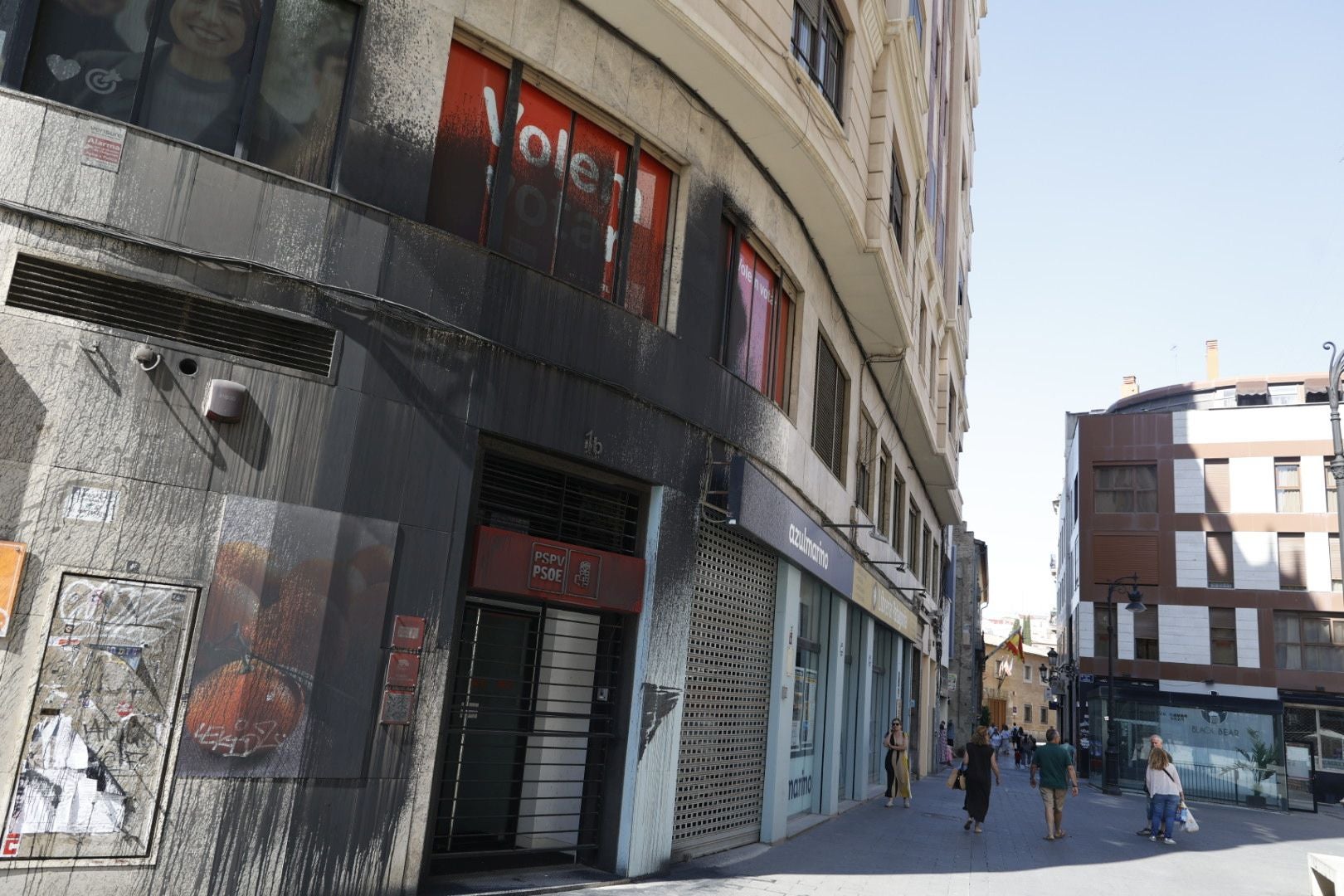 Vandalizan la sede del PSPV-PSOE en Valencia
