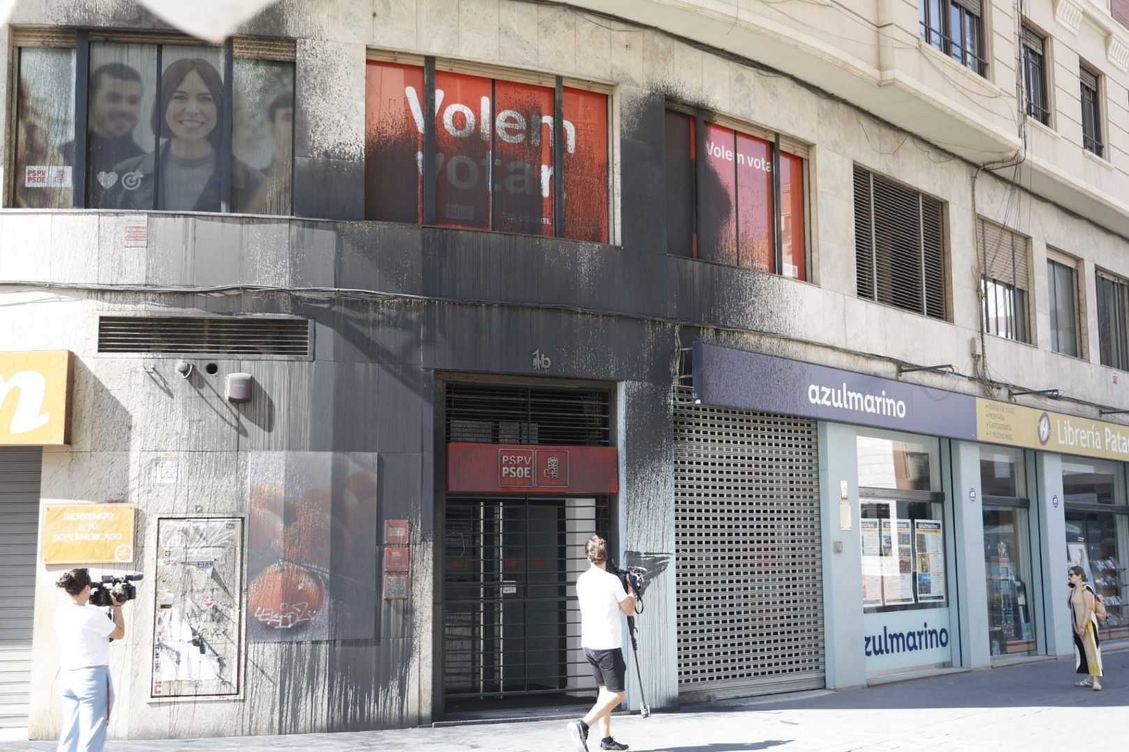 Vandalizan la sede del PSPV-PSOE en Valencia