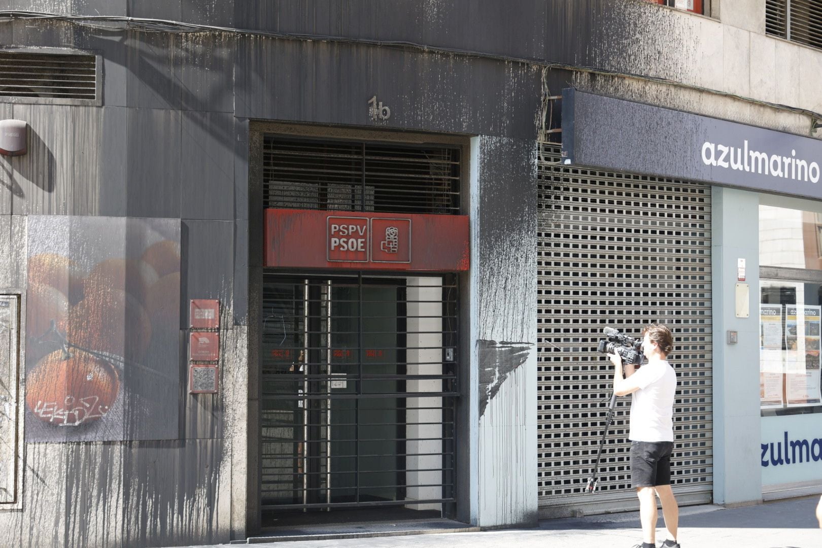 Vandalizan la sede del PSPV-PSOE en Valencia