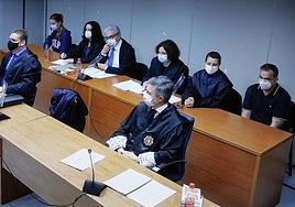 Maje y Salva en una de las sesiones del juicio por el crimen de Patraix.