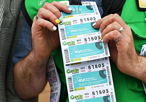 Un vendedor de la ONCE.