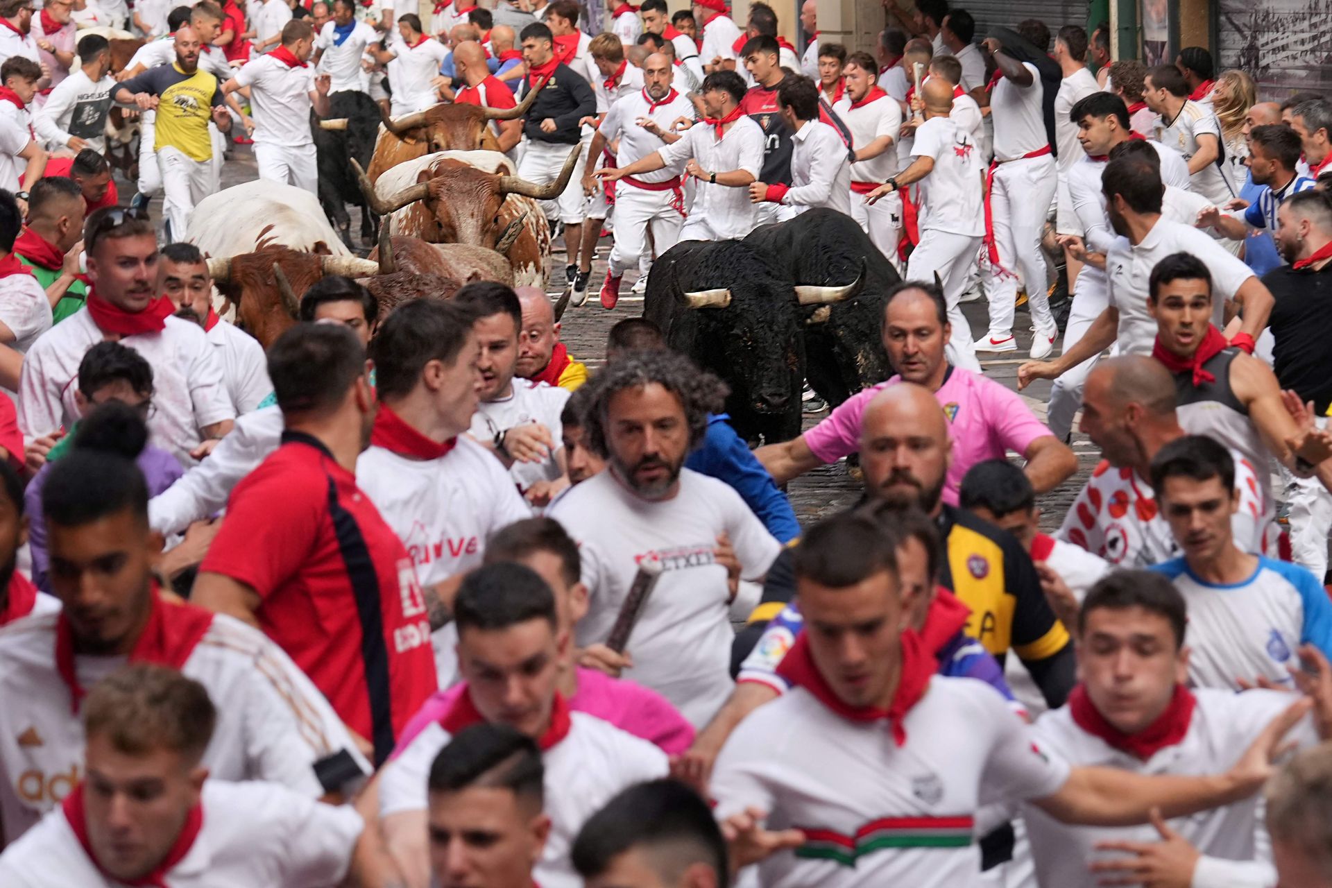 El primer encierro de San Fermín 2025, en imágenes