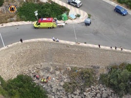 Un momento del rescate.