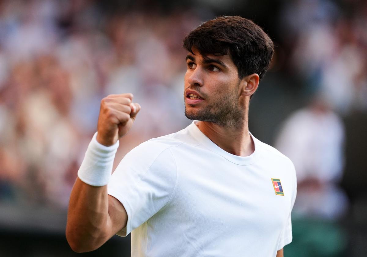 Alcaraz, en Wimbledon.