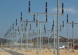 Avance de las obras de la subestación.