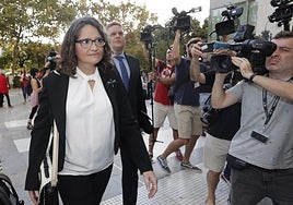 La exconsellera Mónica Oltra, en la Ciudad de la Justicia.