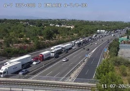 Kilómetro 327 de la A-7 sentido Alicante el viernes 11 de julio