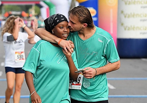 Dos participantes, en la anterior edición de Valencia contra el Cáncer.