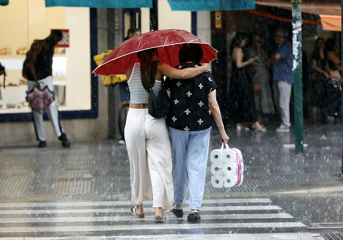 Una madre y su hija alcanzadas por un rayo al refugiarse de la lluvia debajo de un árbol en la Marina de Valencia