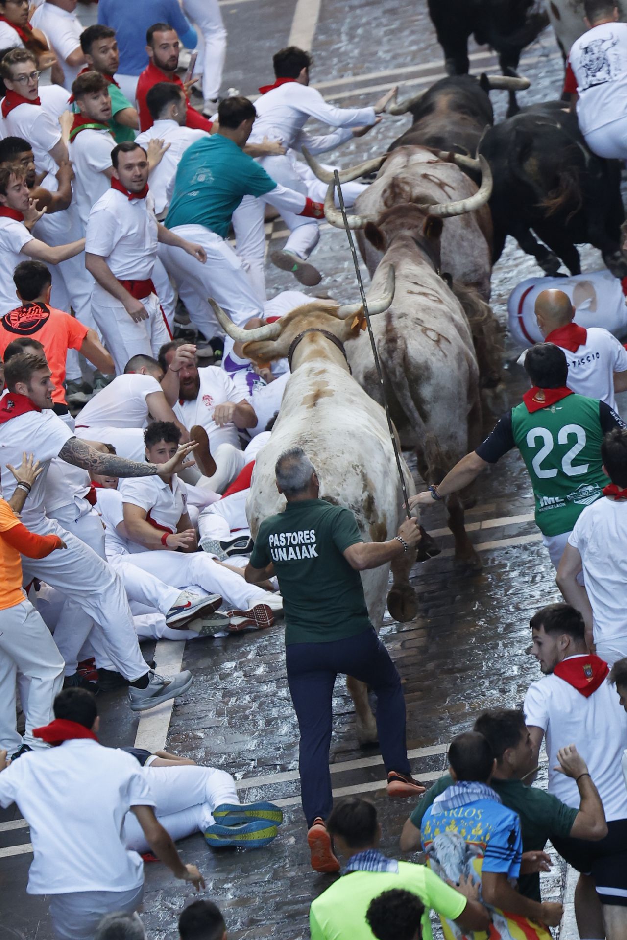 FOTOS | Séptimo encierro de San Fermín 2025