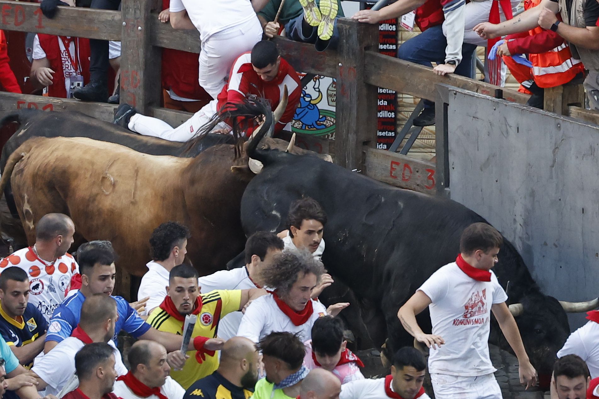 FOTOS | Séptimo encierro de San Fermín 2025