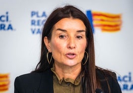 Ruth Merino, durante la rueda de prensa del Consel.