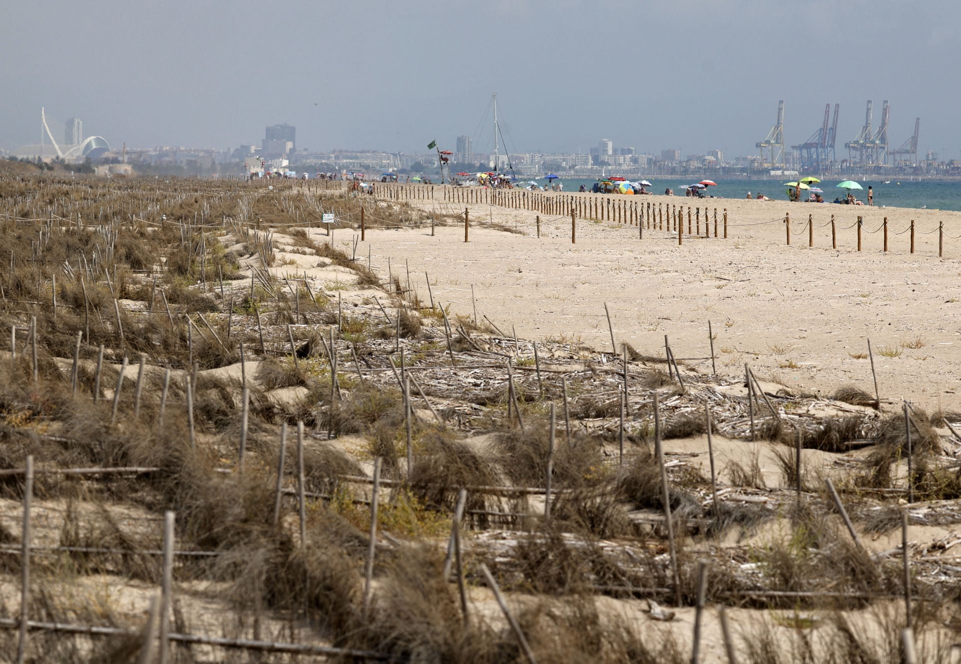 El temporal golpea a las playas del Saler año y medio después de la regeneración